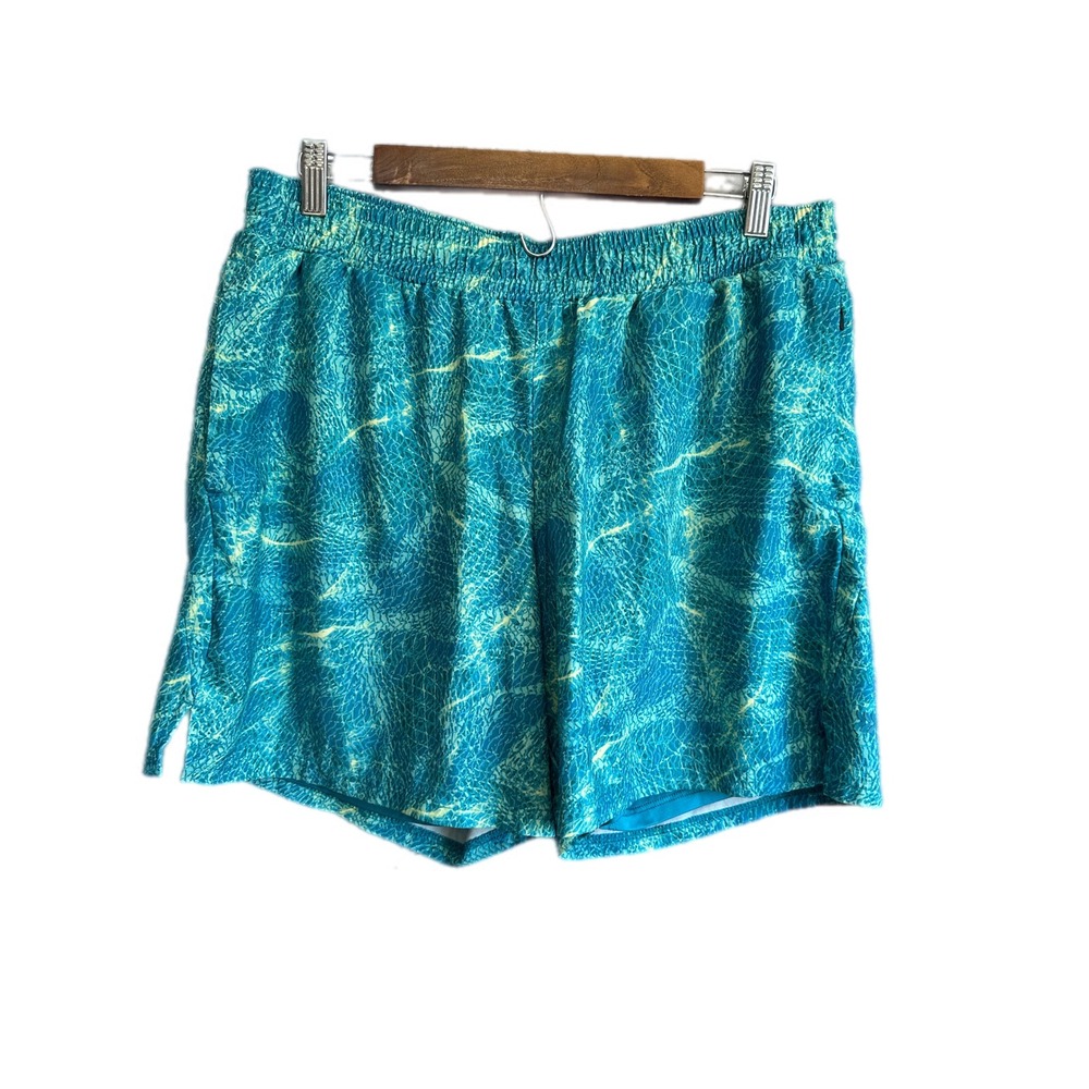 All in Motion Womens Aqua Blue Textured Athletic Shorts Size large